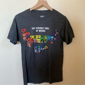 Marvel Men’s T-shirt Periodic Table Size Small